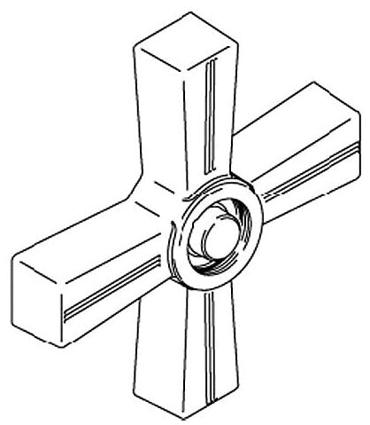 KOHLER K-1066101-A-BN Handle, Bath Cross, Pure