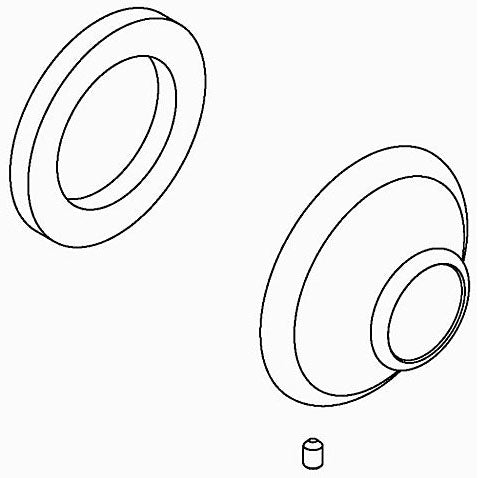 KOHLER K-1069111-S Escutcheon Kit, Wall Mount