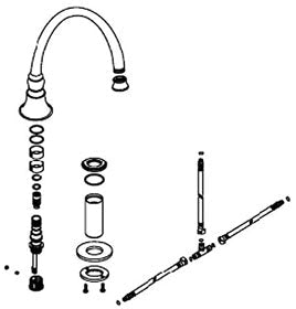 KOHLER K-1093052-CP Kit, Spout & Diverter, 9