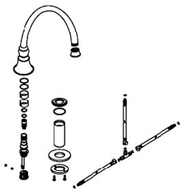 KOHLER K-1093053-VF Kit, Spout & Diverter, 12