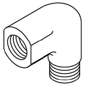 KOHLER K-34158-CP Ell, 3/8 X 90