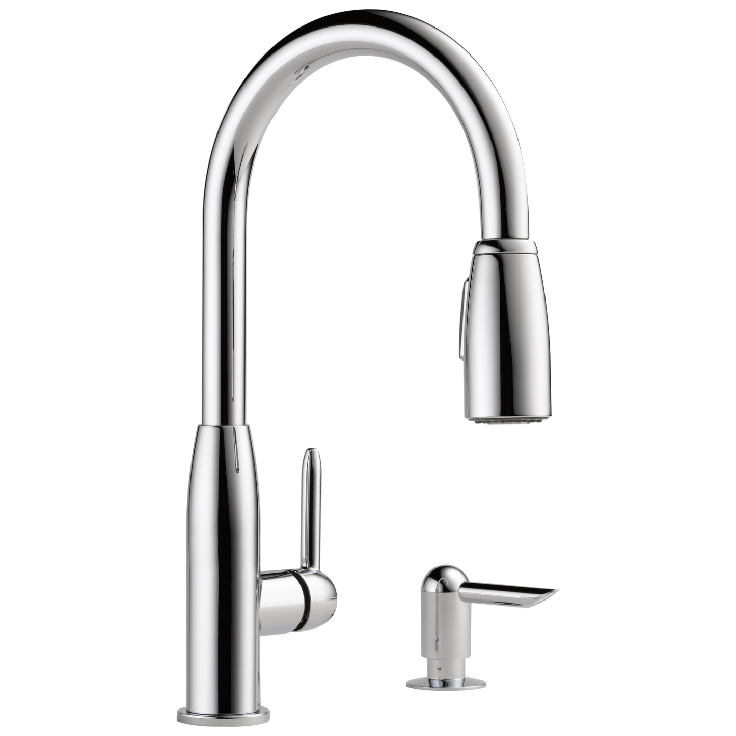 Delta P188103LF-SD Apex Single Handle Kitchen Pull-Down with Soap Dispenser