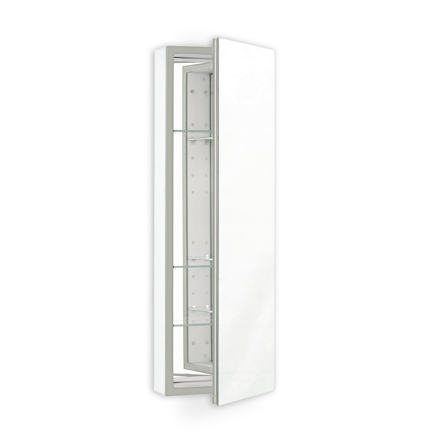 PL Series 15-1/4" x 39-3/8" x 4" flat top cabinet with polished edge, non-handed (reversible), black interior and non-electric
