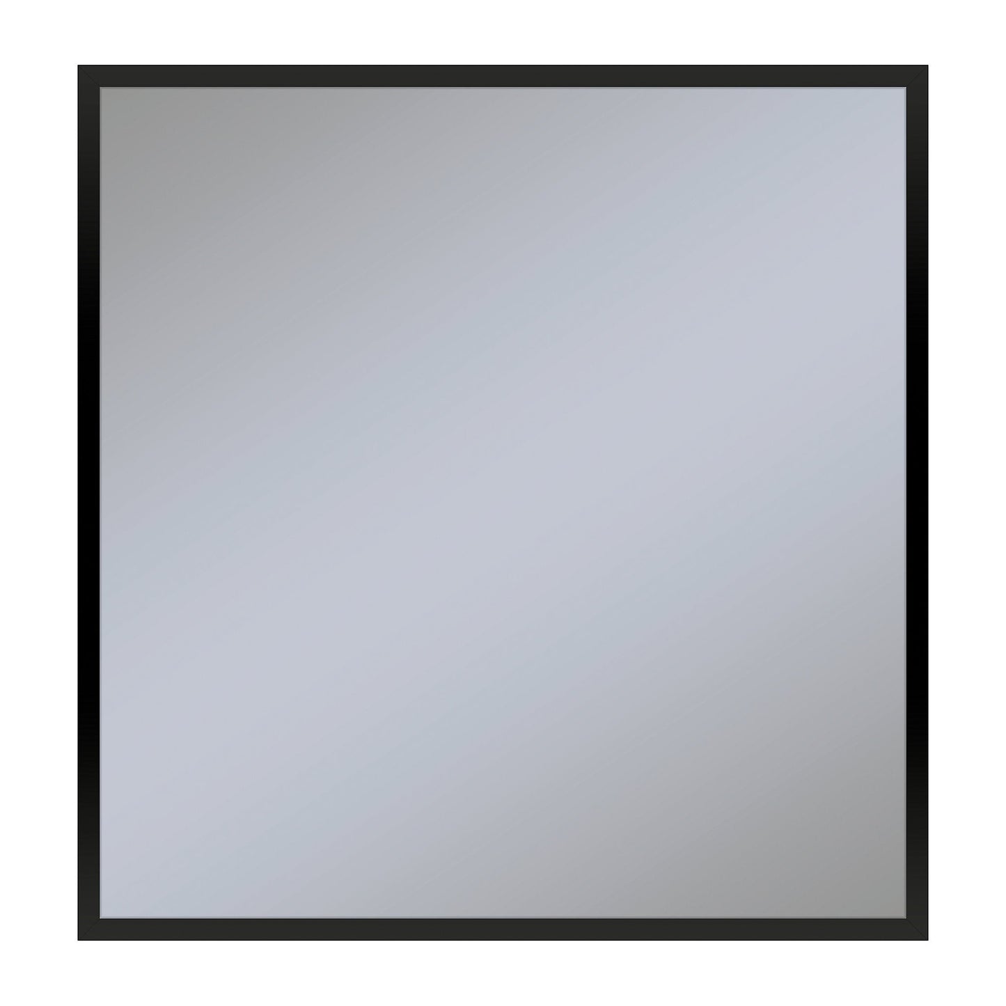 Profiles 29-1/8" x 29-7/8" x 3/4" framed mirror in matte black