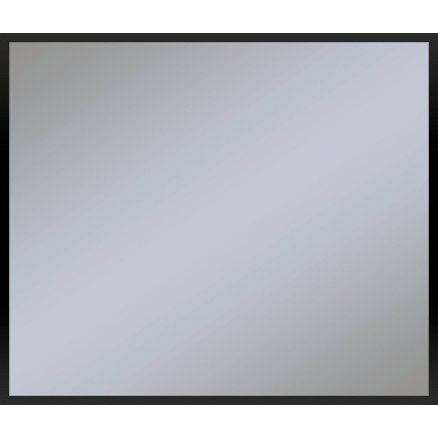 Profiles 35-1/8" x 29-7/8" x 3/4" framed mirror in matte black