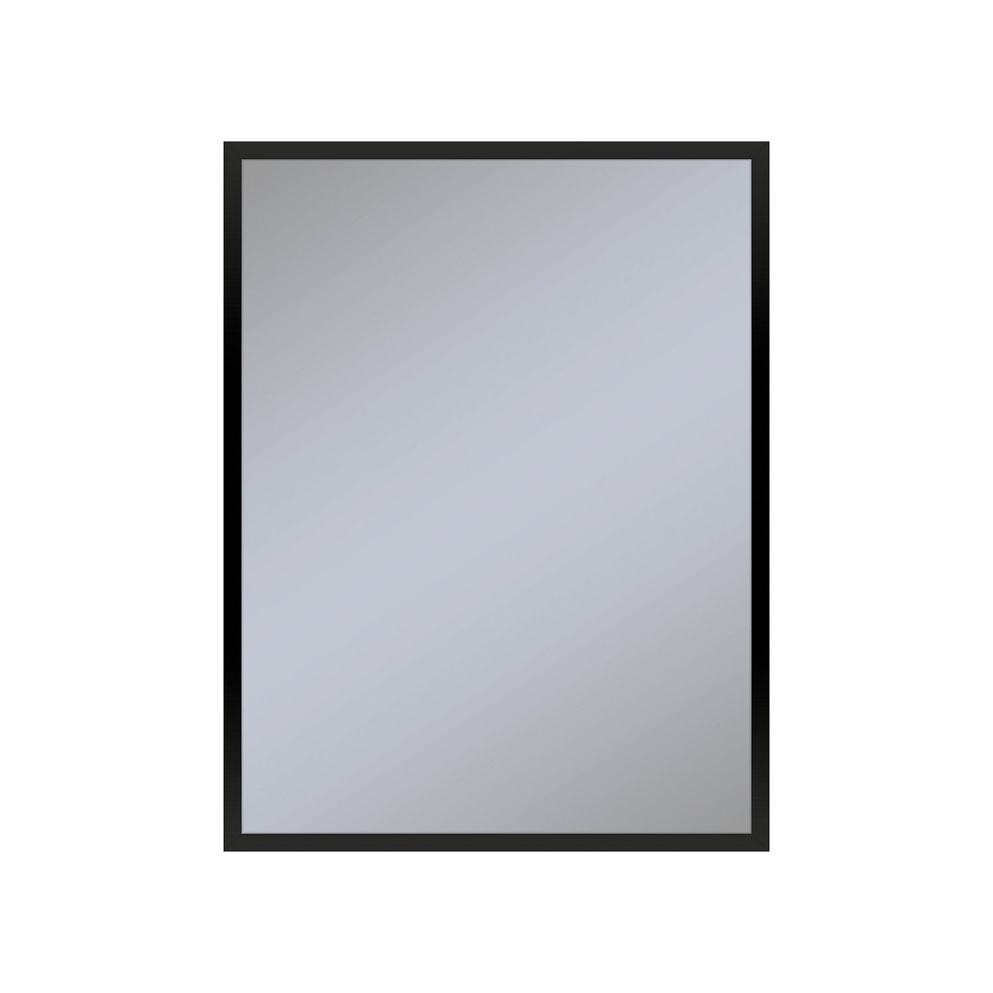 Profiles 23-1/4" x 30" x 4" framed cabinet in matte black with electrical outlet, USB charging ports, magnetic storage strip and right hinge