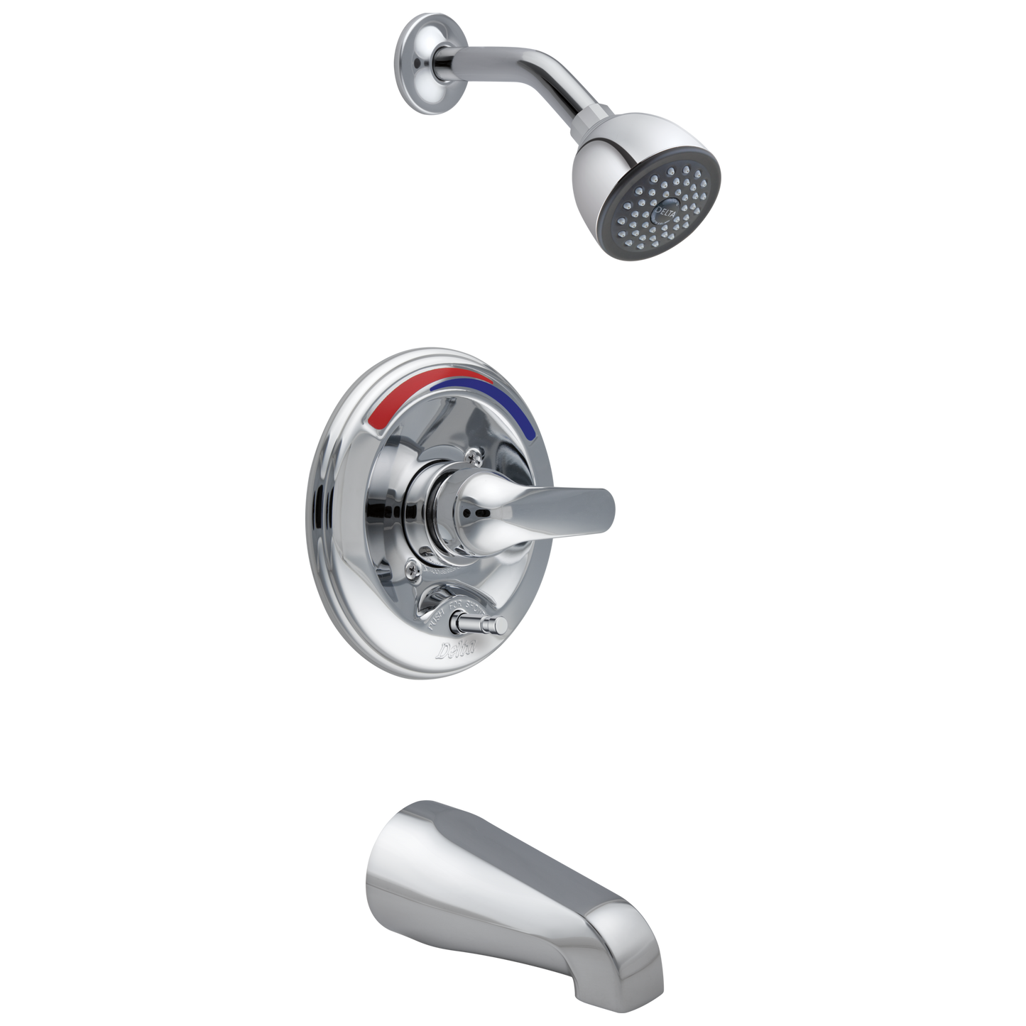 Delta T13691 Commercial Monitor 13 Series Tub and Shower Trim - Push Button Diverter