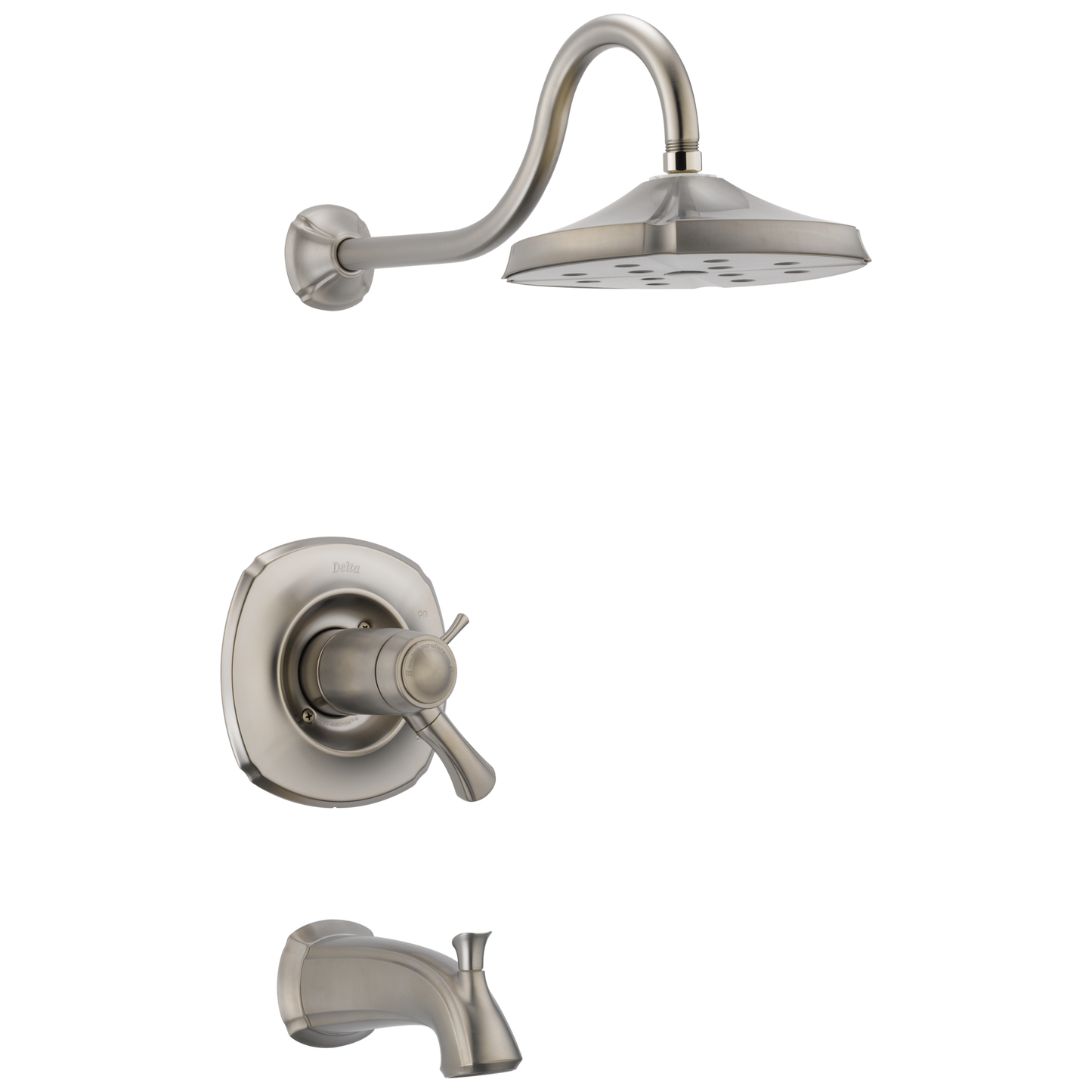 Delta T17T492-WE Addison Tub and Shower Trim Package with 1.75 GPM Single Function Shower Head