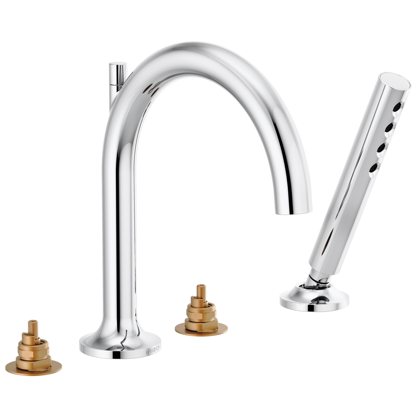 Brizo Odin: Roman Tub Faucet with Handshower - Less Handles
