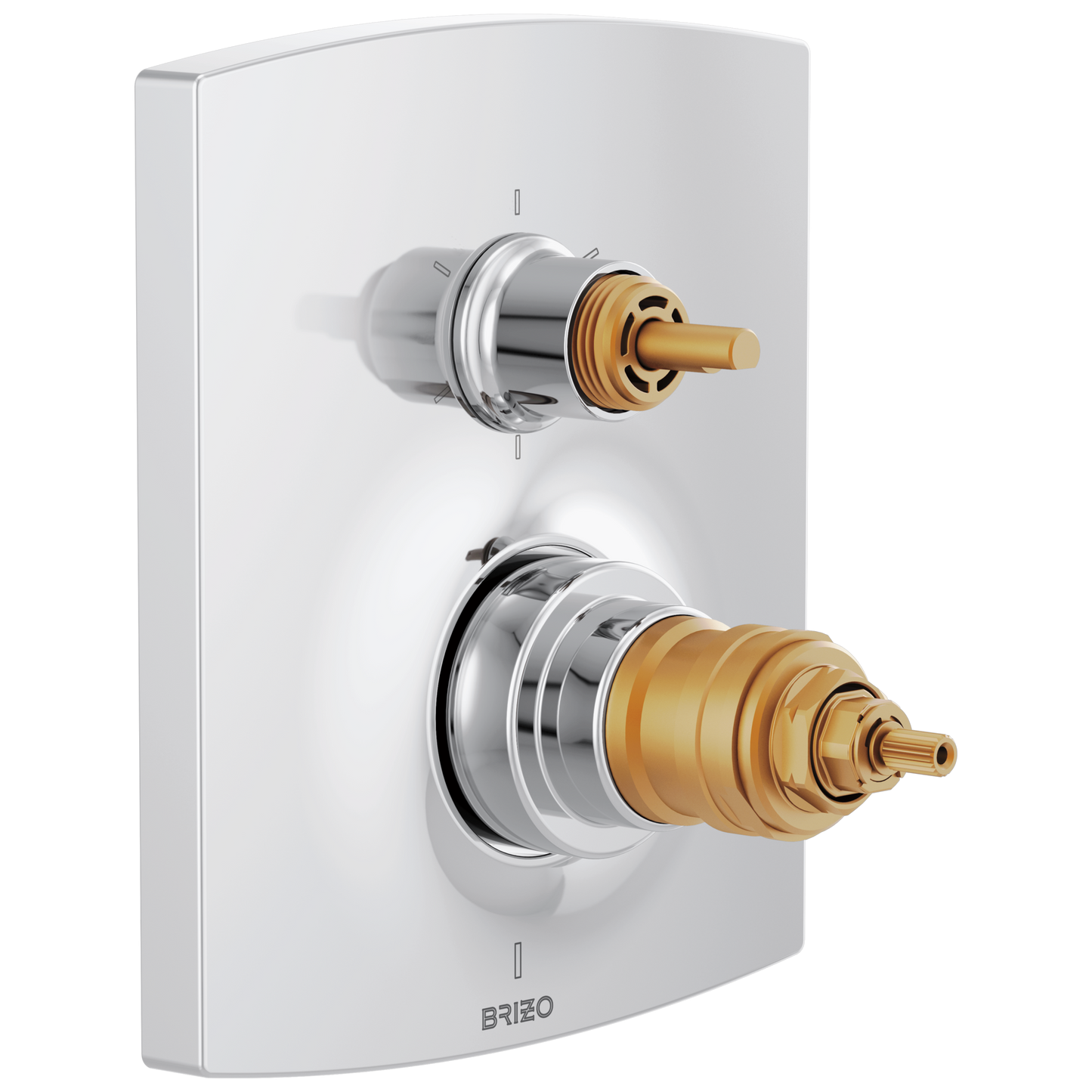 Brizo Kintsu: TempAssure Thermostatic Valve with Integrated 6-Function Diverter Trim - Less Handles
