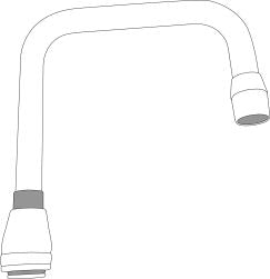 Moen S0001 6" Double Bend Spout From The M-Dura Collection in Chrome