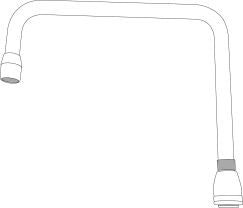 Moen S0009 10" Double Bend Spout From The M-Dura Collection in Chrome