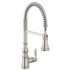 Moen S73104 Spot Resist Stainless One-Handle Pulldown Kitchen Faucet