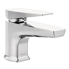Moen S8001 Via Single Hole Bathroom Faucet with Metal Pop-Up Drain Assembly in Chrome