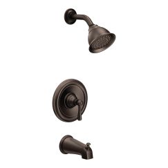 Moen T2113EP Kingsley Collection Single Handle Posi-Temp Pressure Balanced Tub and Shower Trim with Eco Performance in Oil Rubbed Bronze