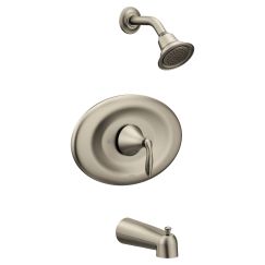 Moen T2137EP Eva Posi-Temp Pressure Balanced Tub and Shower Trim with 1.75 GPM in Brushed Nickel