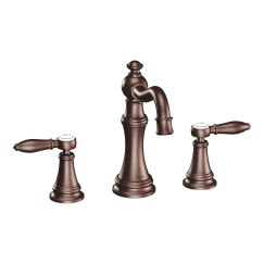 Moen TS42108 Weymouth Two Handle High Arc Bathroom Faucet in Oil Rubbed Bronze