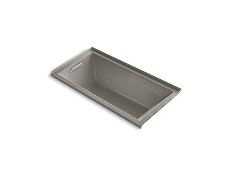KOHLER K-1167-LVBC-K4 Underscore Rectangle 60" x 30" alcove VibrAcoustic bath with chromatherapy and left-hand drain
