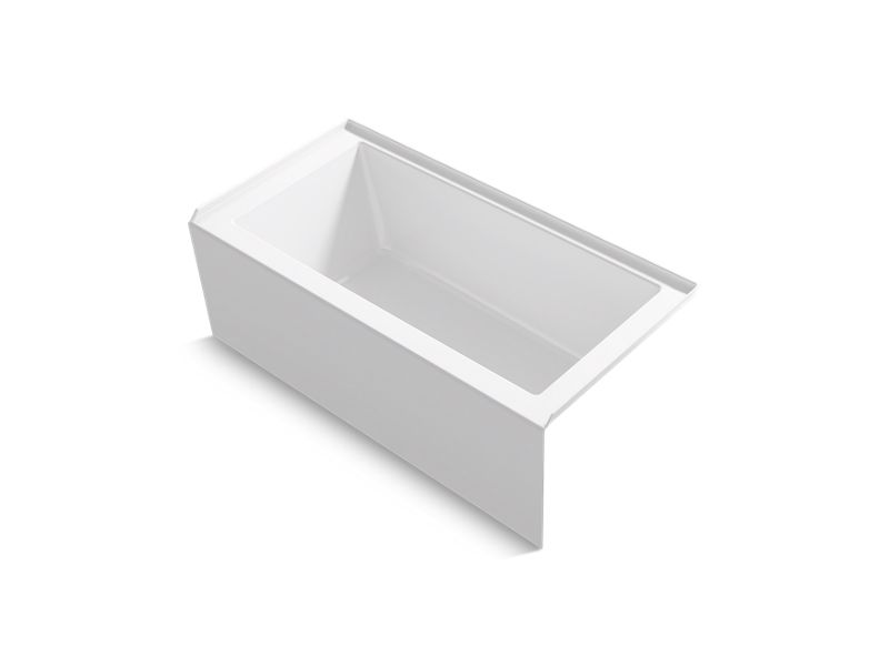 KOHLER 20201-ZY-0 Underscore Rectangle 60" X 30" Alcove Bath With Integral Apron, Integral Flange, And Right Drain in White