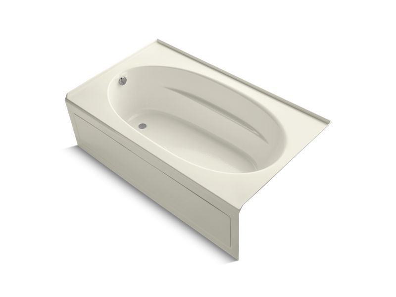 KOHLER K-1114-GLA-96 Windward 72" x 42" alcove BubbleMassage(TM) Air Bath with integral apron and left-hand drain