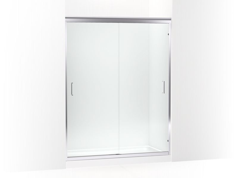 KOHLER K-702218-6L Fluence 54-5/8" - 59-5/8" W x 75-23/32" H sliding shower door with 1/4" thick Crystal Clear glass