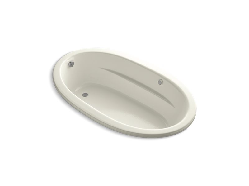 KOHLER K-1164-GW-96 Sunward 72" x 42" drop-in BubbleMassage(TM) Air Bath with Bask heated surface and reversible drain