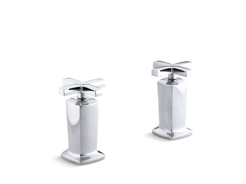 KOHLER T16248-3-CP Margaux Valve Trim With Cross Handles For Deck-Mount High-Flow Bath Valve, Requires Valve in Polished Chrome