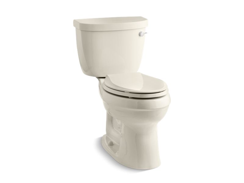 KOHLER 3609-UR-47 Cimarron Comfort Height Two-Piece Elongated 1.28 Gpf Chair Height Toilet With Right-Hand Trip Lever And Insulated Tank in Almond
