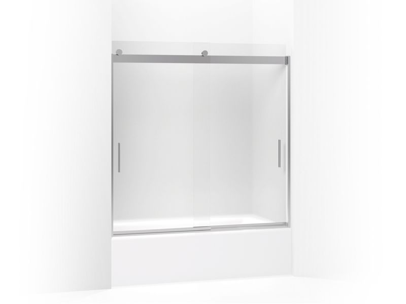 KOHLER K-706001-D3 Levity Sliding bath door, 59-3/4" H x 54 - 57" W, with 1/4" thick Frosted glass
