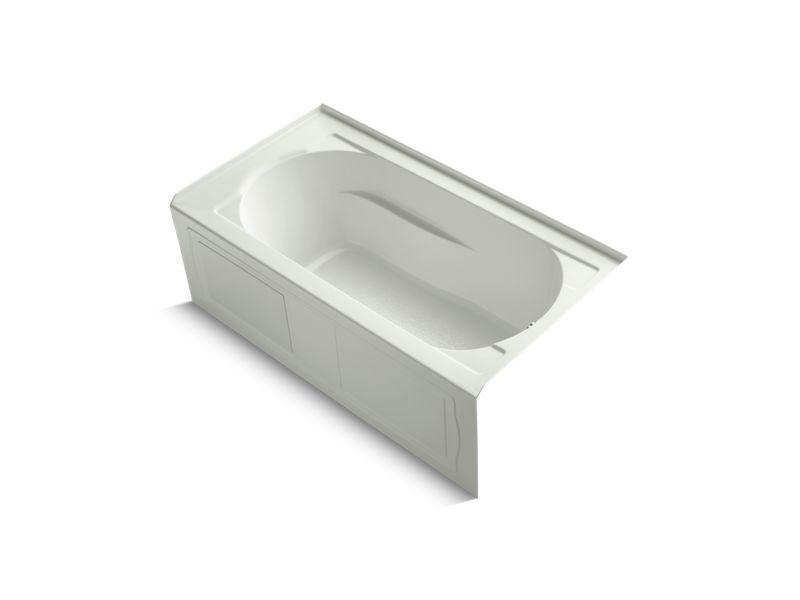 KOHLER K-1184-RAW Devonshire 60" x 32" alcove bath with Bask heated surface, integral apron and right-hand drain