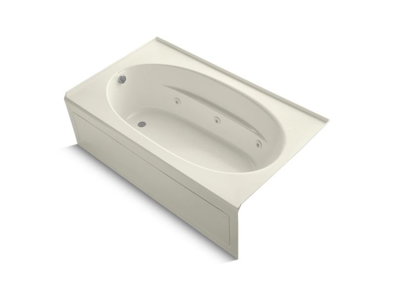 KOHLER K-1114-HL-96 Windward 72" x 42" alcove whirlpool with integral apron, left-hand drain and heater