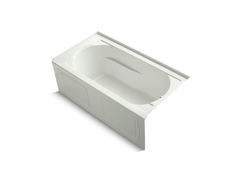 KOHLER K-1357-GRAW-NY Devonshire 60" x 32" alcove BubbleMassage(TM) Air Bath with Bask heated surface integral apron, integral flange, right-hand drain