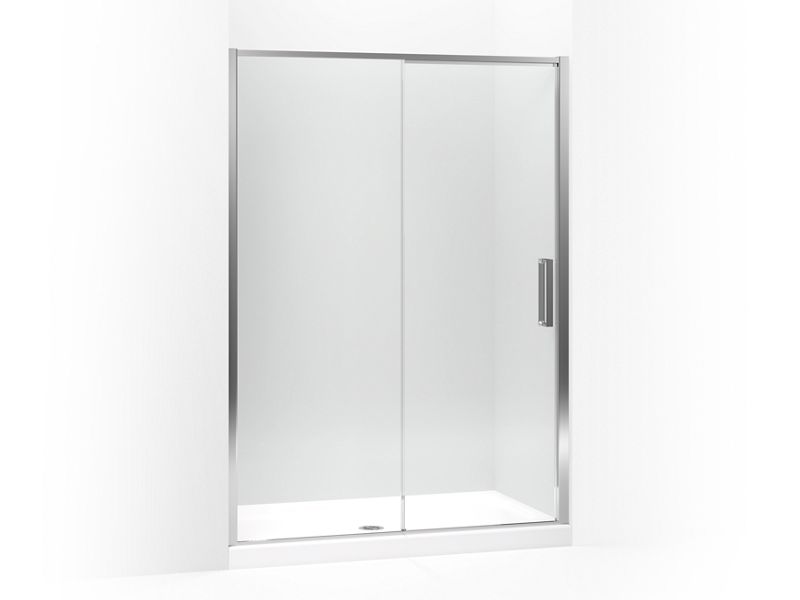 KOHLER 706108-L-SHP Torsion Sliding Shower Door, 76-7/8"H X 60"W, Left-Hand Door in Bright Polished Silver