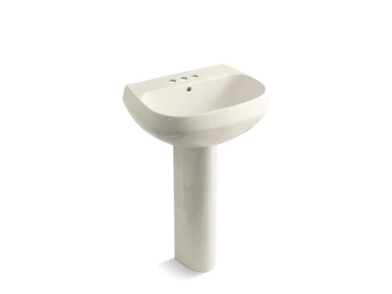 KOHLER K-2293-4 Wellworth Pedestal bathroom sink with 4" centerset faucet holes