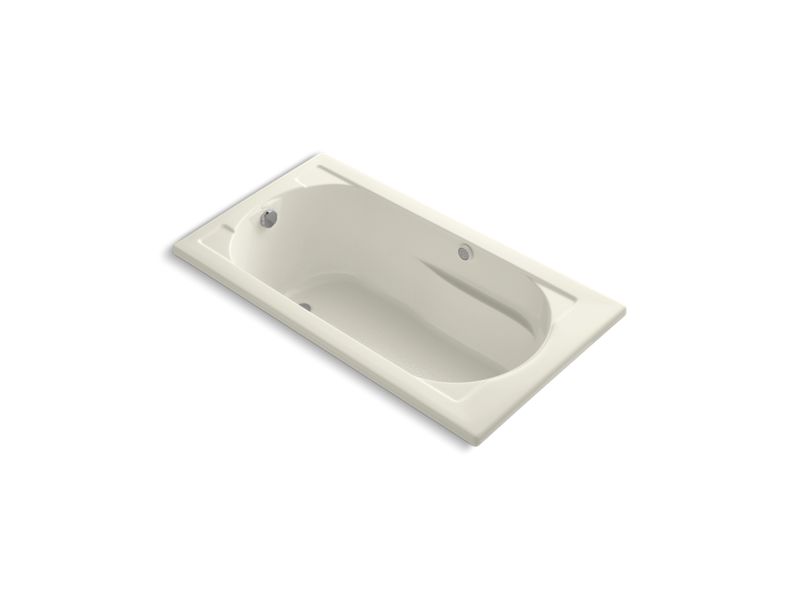 KOHLER 1357-GH-96 Devonshire 60" X 32" Heated Bubblemassage Air Bath With Reversible Drain in Biscuit