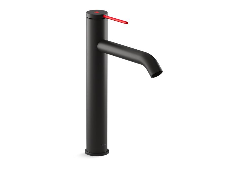 KOHLER K-77959-4AMU Components Tall single-handle bathroom sink faucet with pin handle, 1.2 gpm