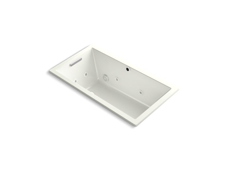 KOHLER K-1168-XH2G-NY Underscore Rectangle 60" x 32" drop-in whirlpool + BubbleMassage(TM) Air Bath