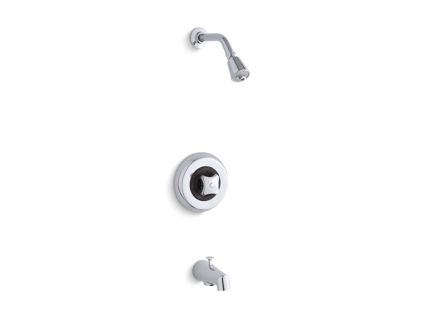 KOHLER K-TS6908-2G Triton Rite-Temp bath and shower valve trim with standard handle, NPT spout and 1.75 gpm showerhead