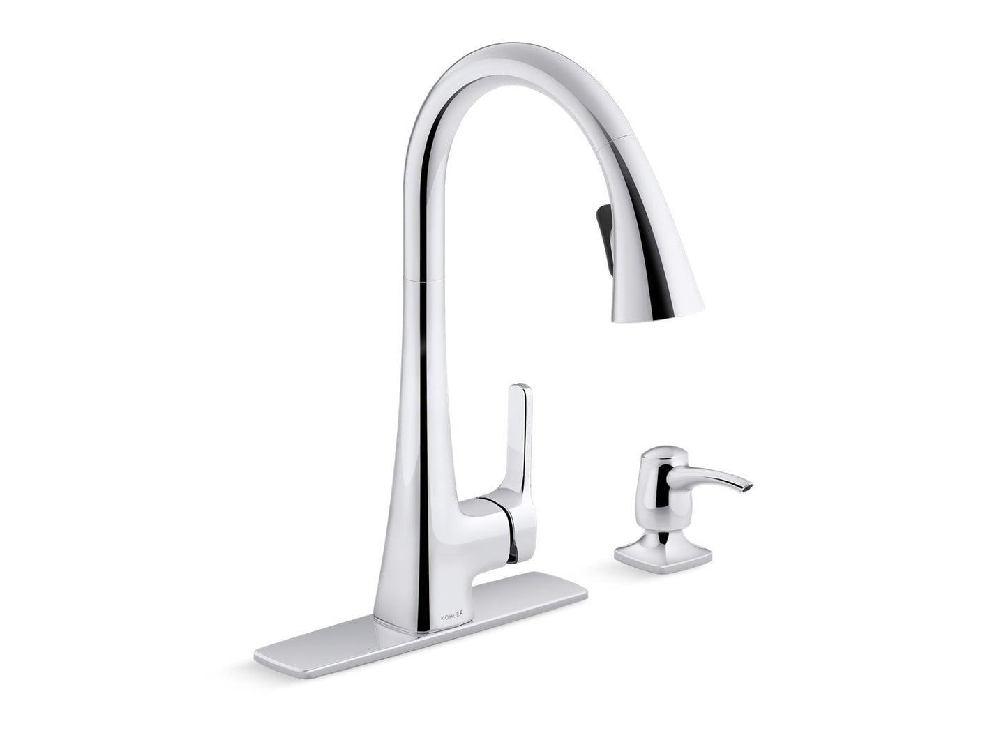 KOHLER K-R22867-SD Maxton Pull-down kitchen faucet with soap/lotion dispenser