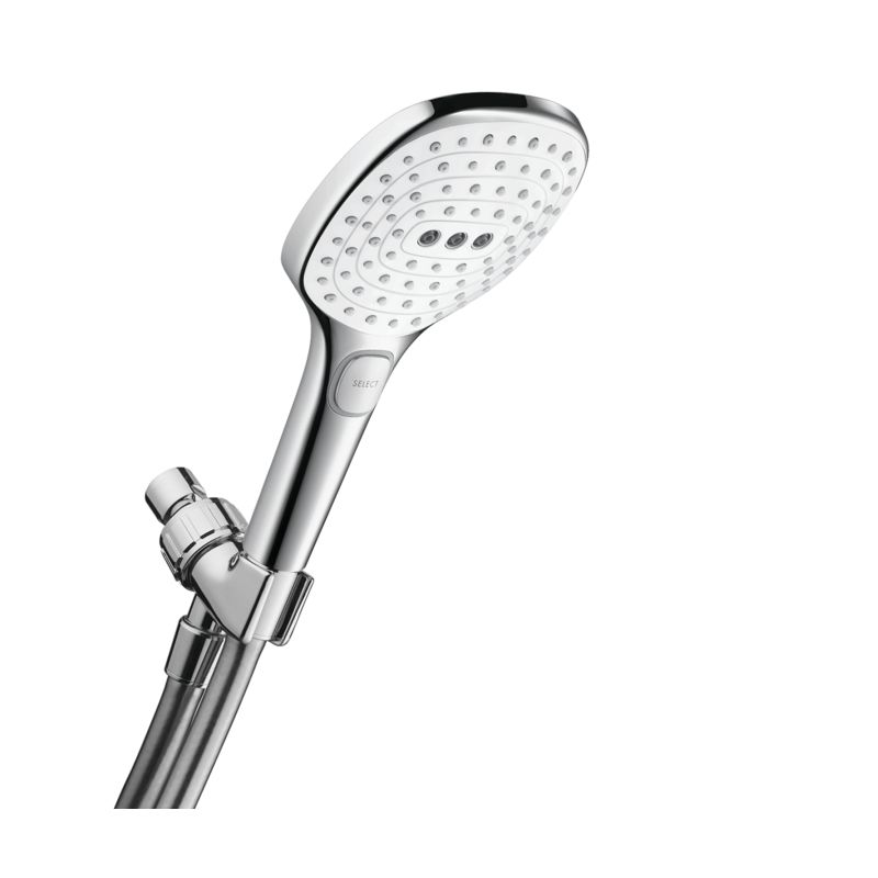 hansgrohe 04520400 Raindance Select E 2 GPM Multi-Function Handshower Package in Chrome/White