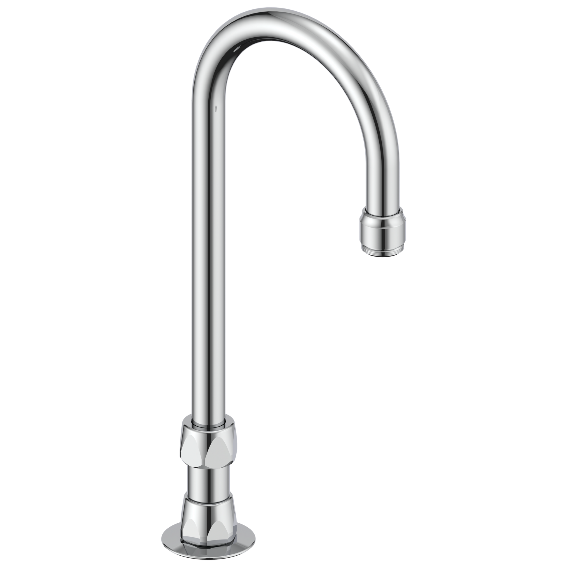 Commercial Instit Parts 063020A Deck Mount Gooseneck Assembly with 3/8" Shank - Chrome