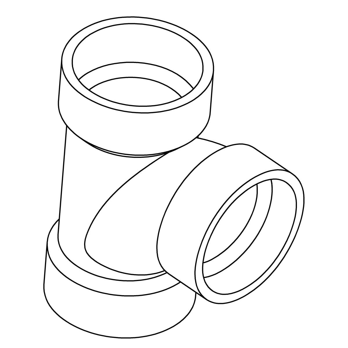 KOHLER K-1052481 Pvc Tee - 1 1/2" Sch. 40