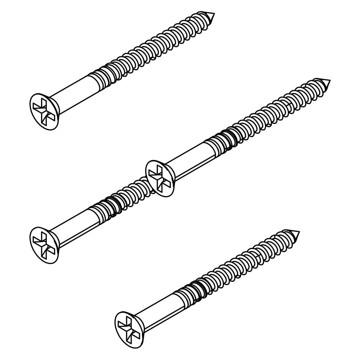 KOHLER K-1220340 Screw, 8-32 X 1.900, Flat Head
