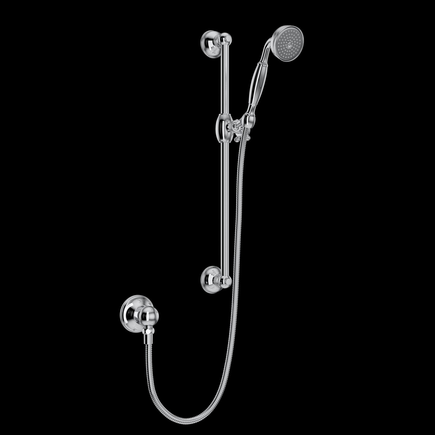 ROHL 1301E Handshower Set With 22" Slide Bar and Single Function Handshower