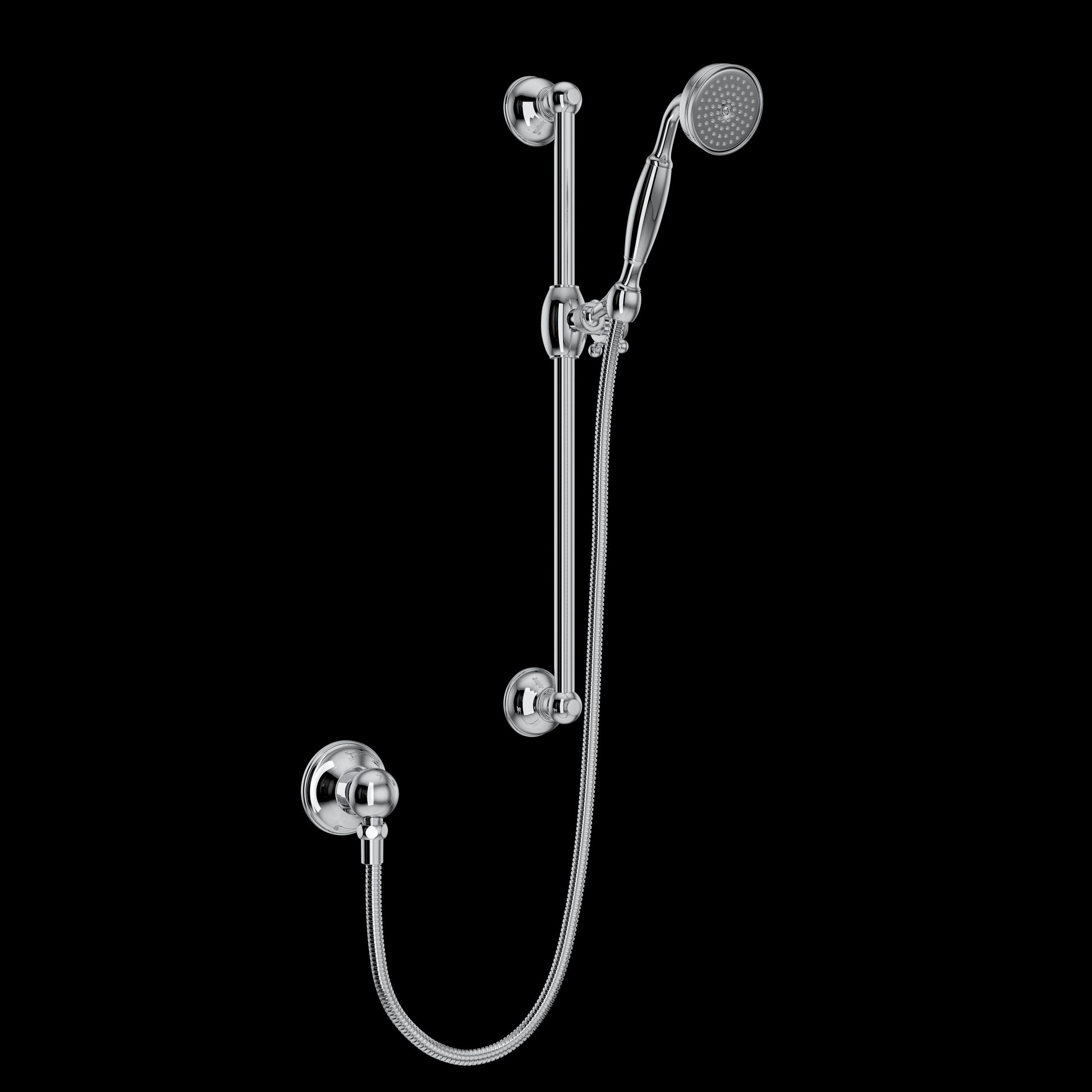 ROHL 1301E Handshower Set With 22" Slide Bar and Single Function Handshower