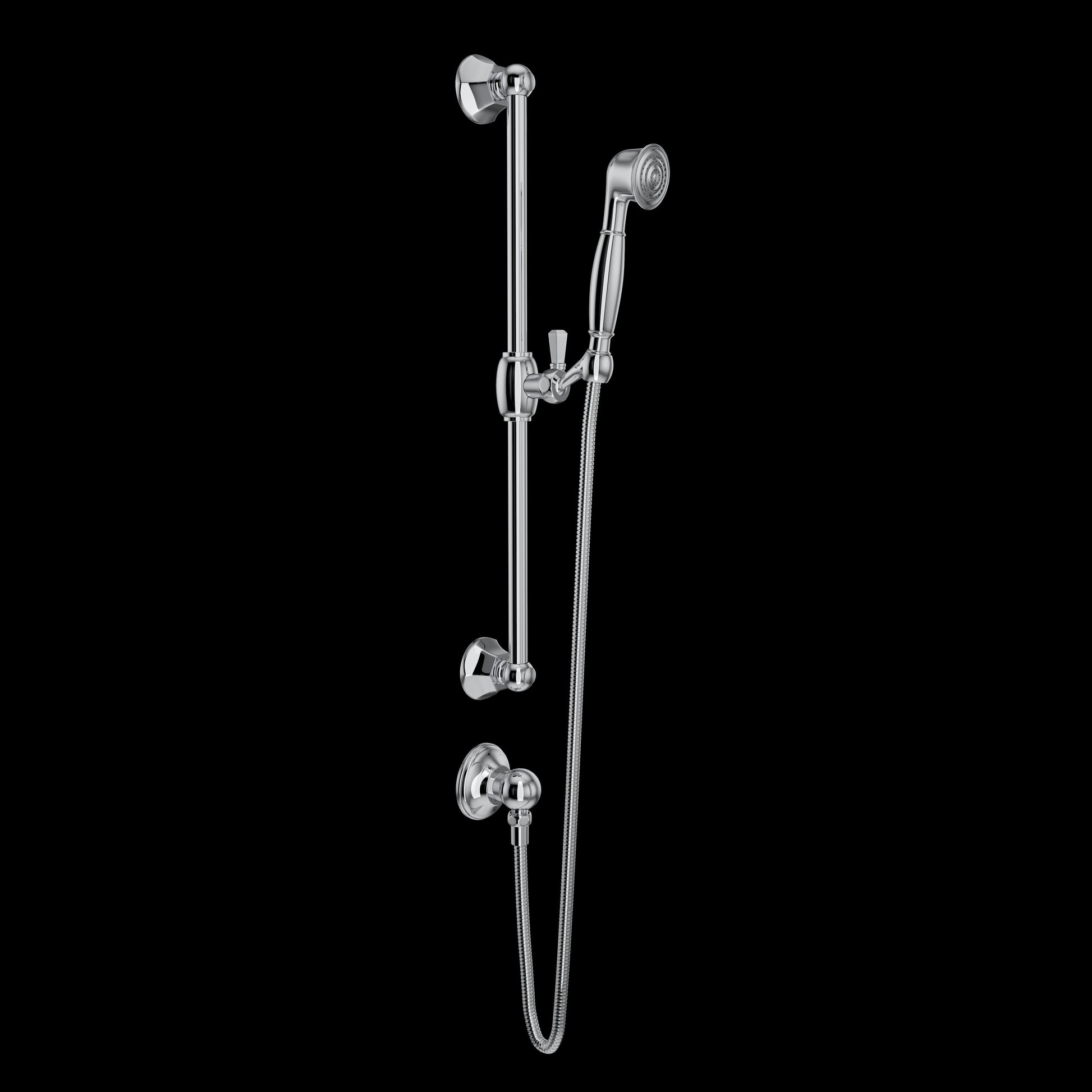 ROHL 1330 Handshower Set With 24" Slide Bar and Single Function Handshower