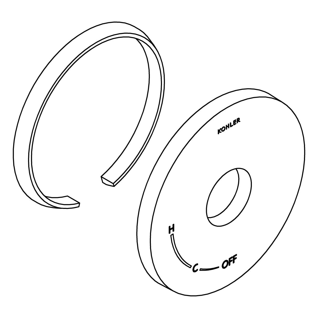 KOHLER K-1331561 Escutcheon Kit