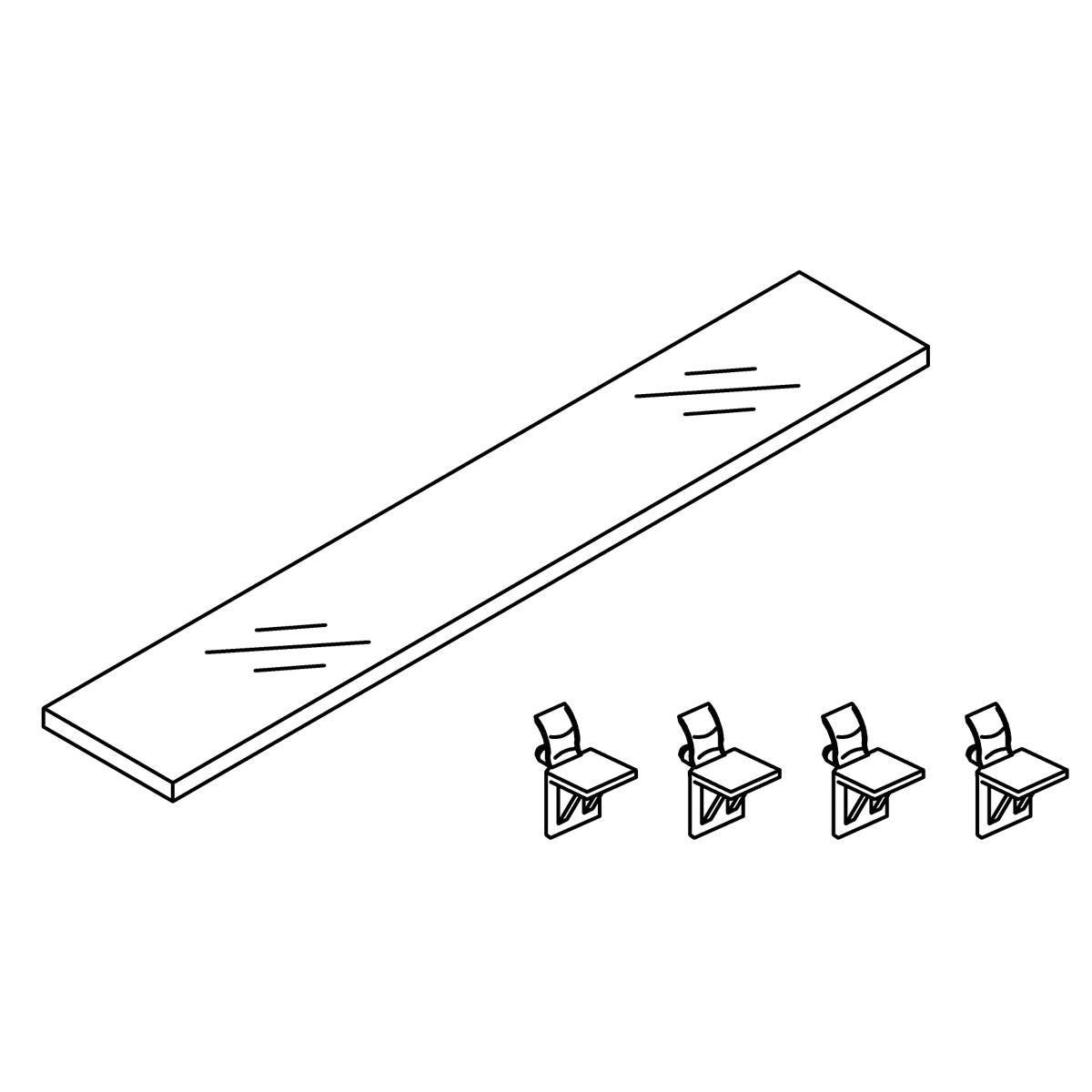 KOHLER K-1354247 Service Kit, 20" Shelf With L Clips