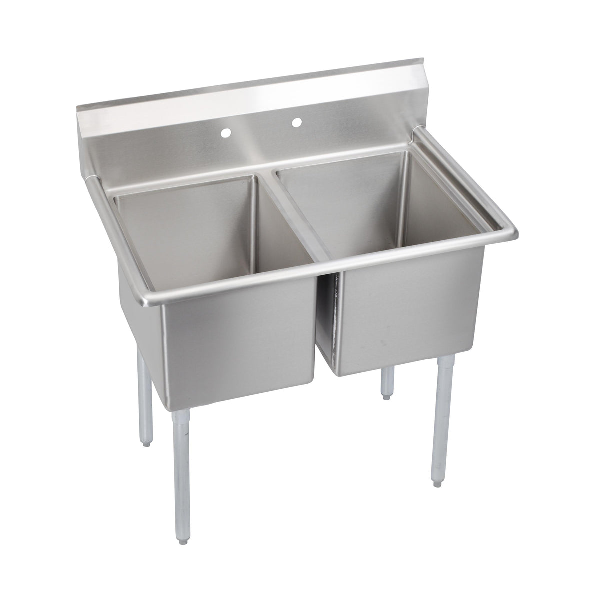 Elkay Dependabilt Stainless Steel 47" x 25-13/16" x 43-3/4" 18 Gauge Two Compartment Sink with Stainless Steel Legs