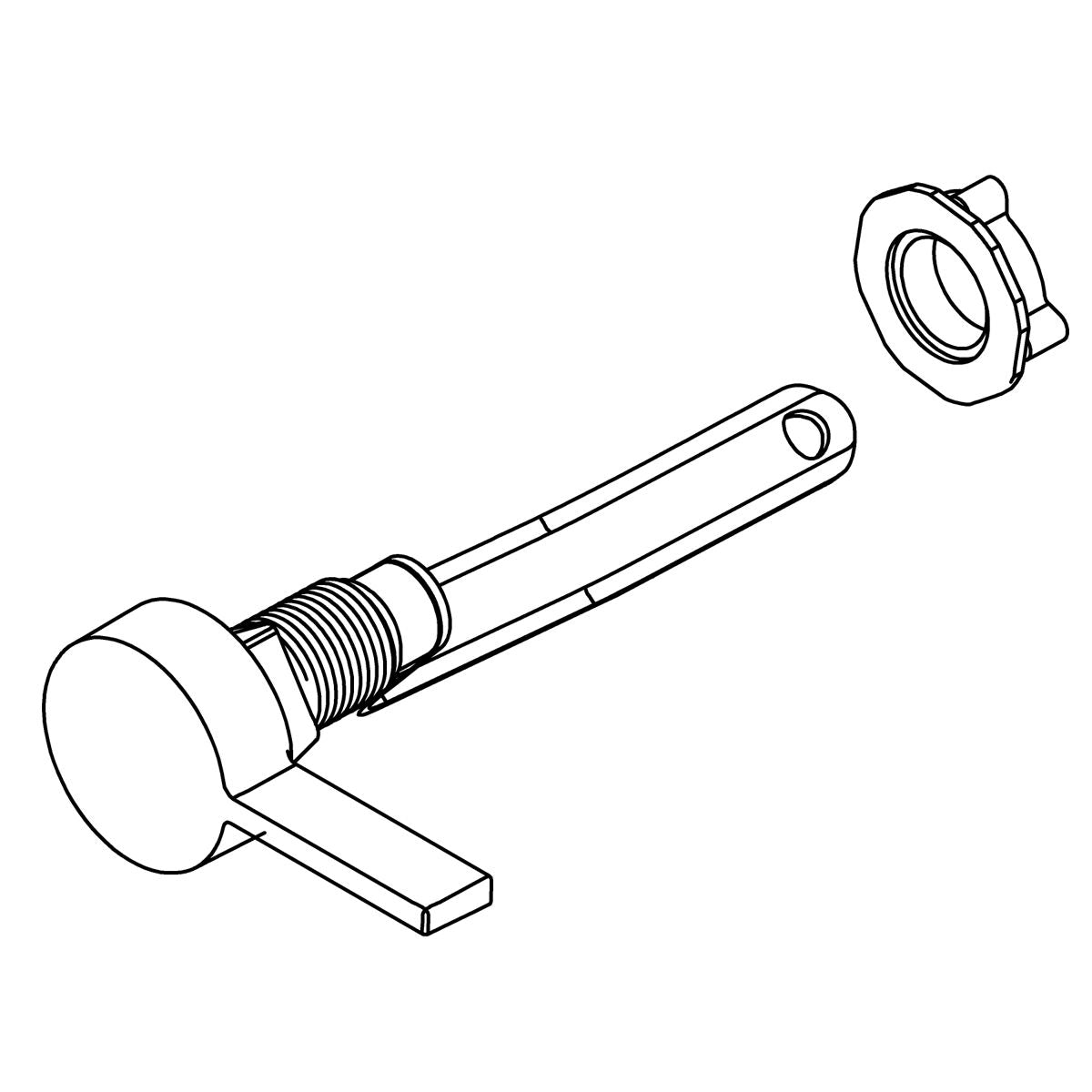KOHLER K-1402651 Reach Trip Lever, Rh Service